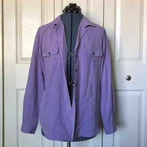 Beautiful Charter Club Lavender Silk Button-Up